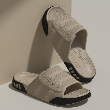 Vintage Wide-Fit EVA Slip-On Slippers for Indoor & Casual Use