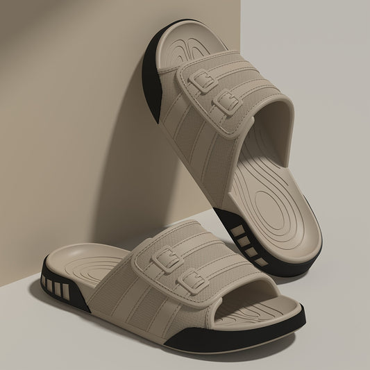 Vintage Wide-Fit EVA Slip-On Slippers for Indoor & Casual Use