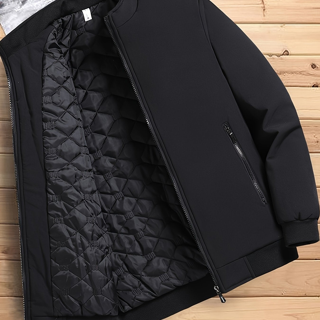 Men's Polyester Fleece Jacket - Basic 100% Polyester Stand Collar Zippered Sweatshirt - Non-Stretch, Solid Color Golf & Casual Outdoor Jacket - Spring/Fall All-Purpose Regular Fit Hiking, Camping, Streetwear & Indoor Use