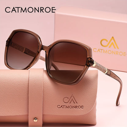 Women’s Polarized UV400 Square Sunglasses with Gradient Lens