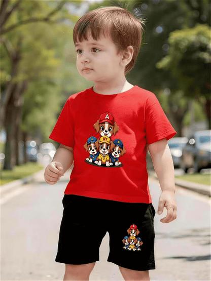 Baby Toddler Boys' Two-Piece Soft Knit Shorts Set - Summer Style - ayq