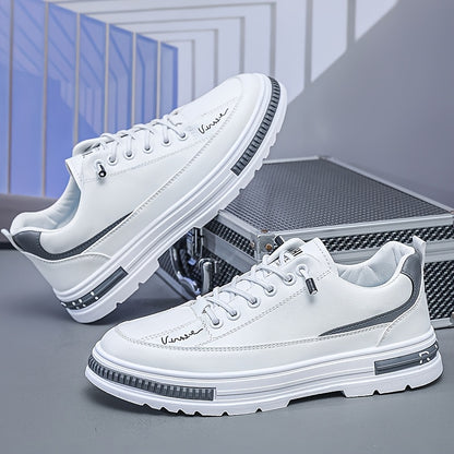 Men's Mid-Top Casual Sport Shoes with PU Upper