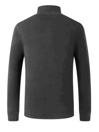 Men's Spring/Autumn Semi-High Neck Simple Outdoor Versatile Long Sleeve T-Shirt