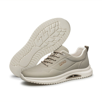 Men's Lightweight Breathable Leather Casual Athletic Shoes