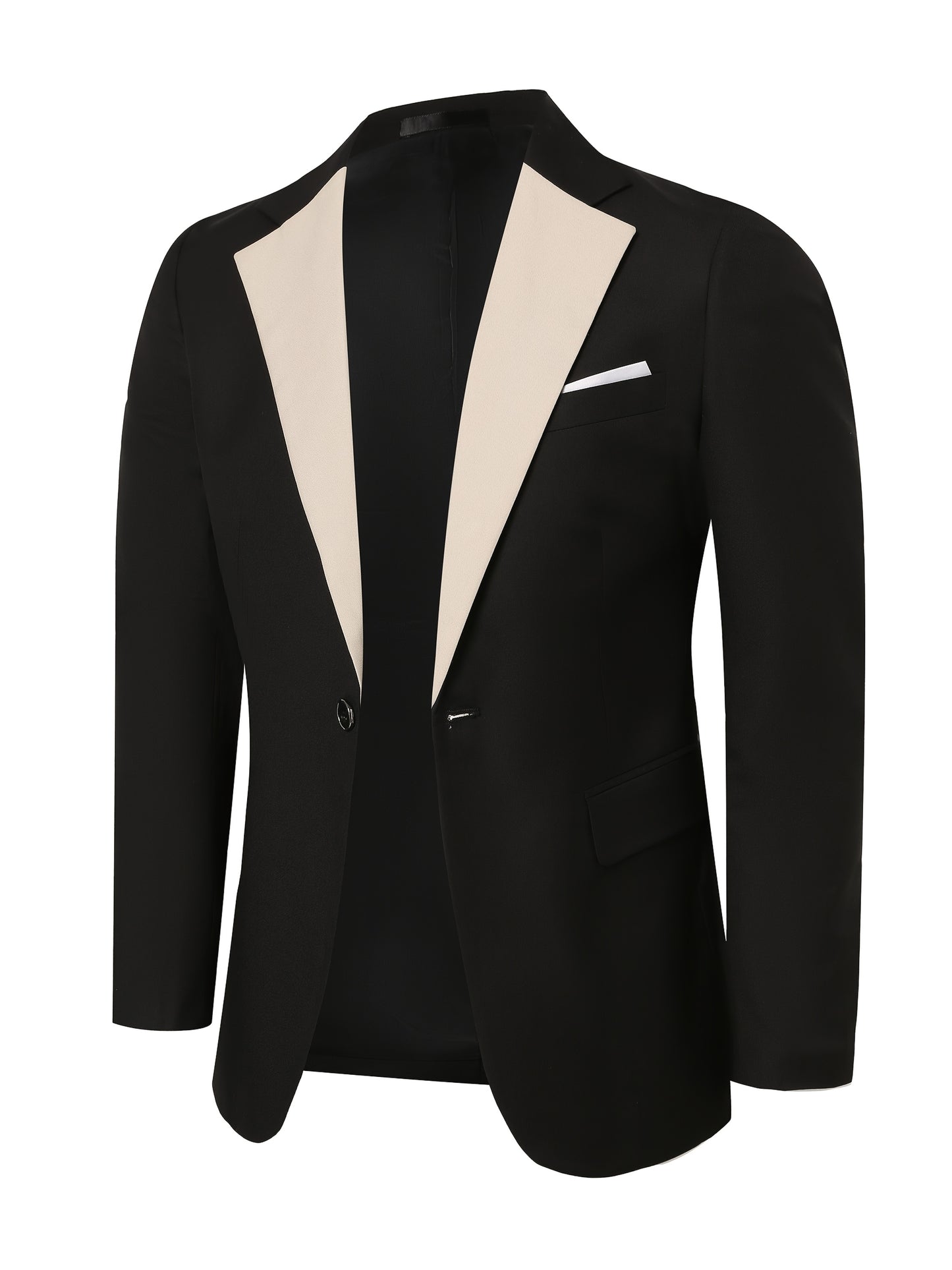 Men's 3-Piece Polyester Suit with Vest and Pants, Formal Workwear