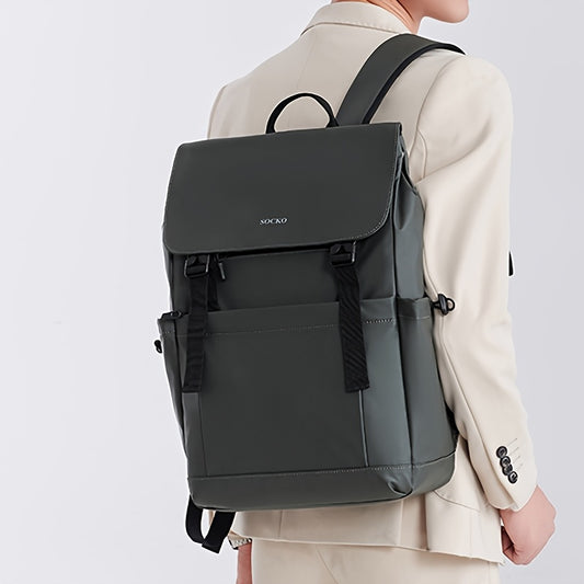 Business Travel Backpack   Men'S Stylish Black  Gray-Green Large-Capacity Backpack with Dry Wet Separation   Perfect for Business Trips, Gym, Swim  Short Stays   Durable Commuter Backpack for Work, School, and Travel   60-I