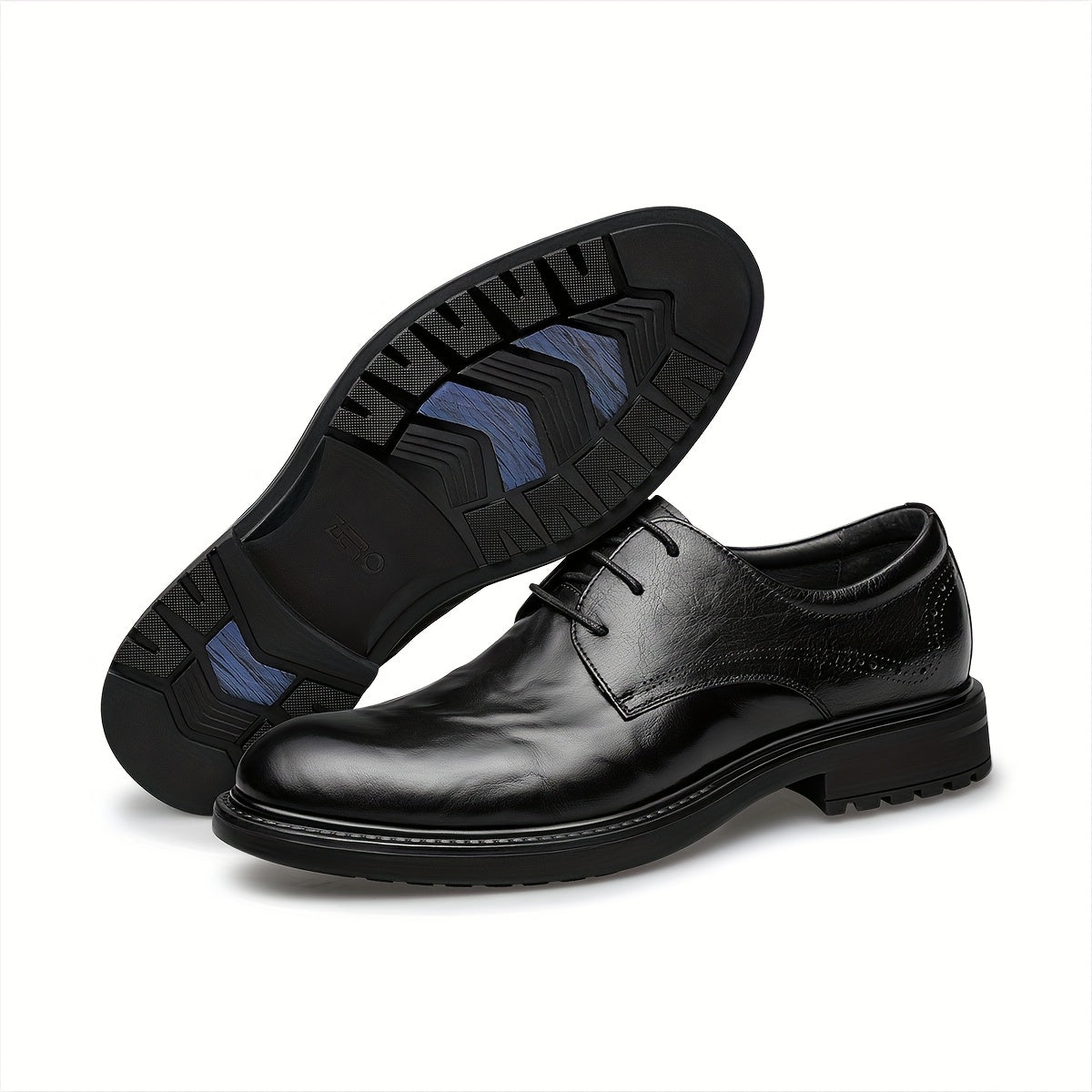 Men's Handmade Leather Derby Shoes Business Formal Low Top