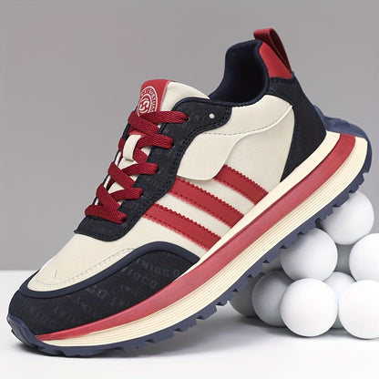 Men'S Casual Sneakers - Comfortable, Non-Slip, All-Season Footwear with Lace-Up Closure, Stylish Brown and Teal Design, Everyday Walking Shoes Stylish Casual Shoes Laceup Construction, Casual Shoes