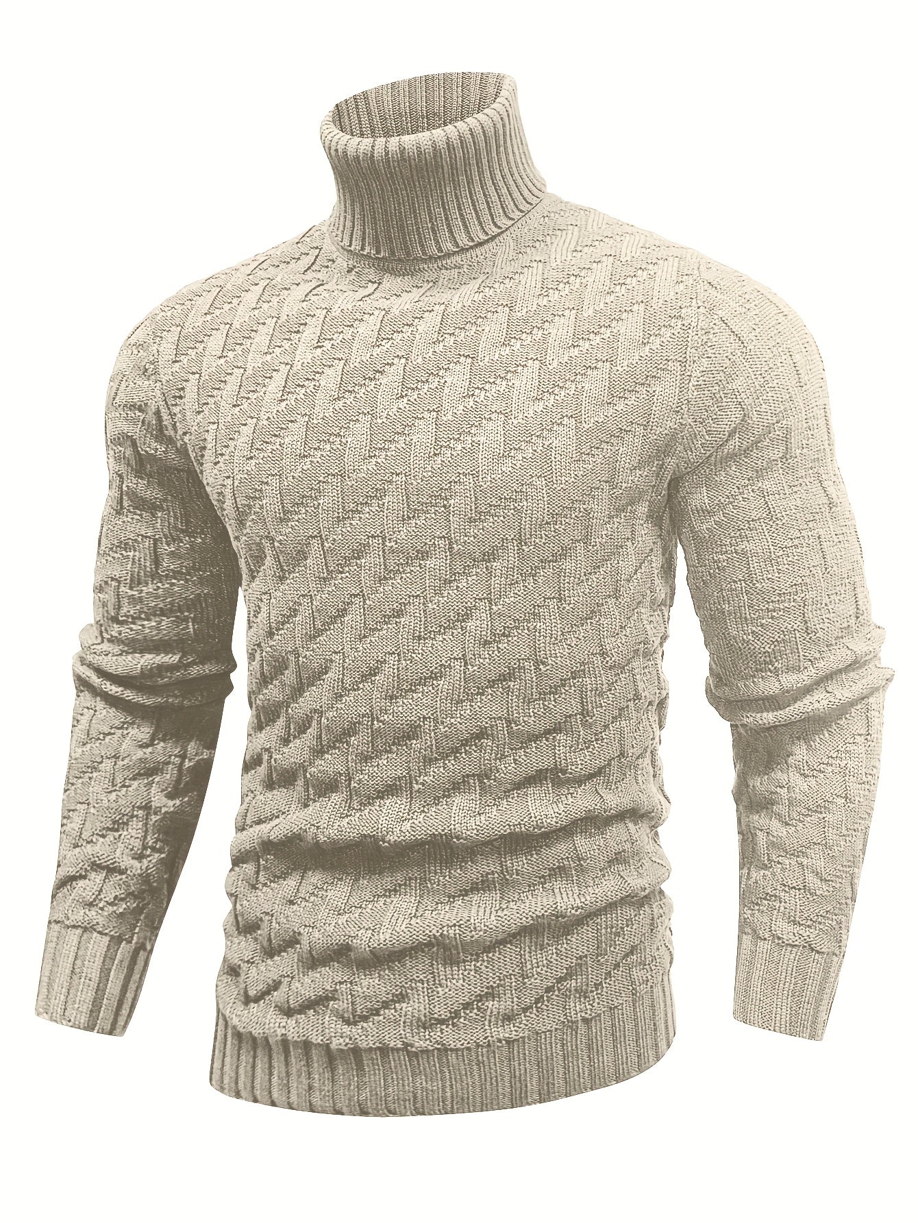 Autumn/Winter New High-neck Knitted Pullover, Trendy and Versatile, Perfect for Casual and Business Occasions