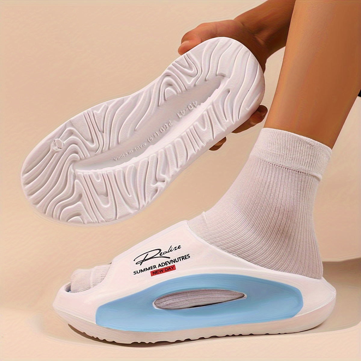 Men's Lightweight EVA Foot Massaging Slippers with Arch Support