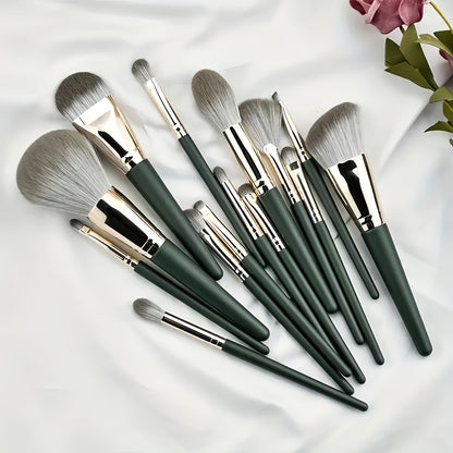 14-Piece Professional Makeup Brush Set with Hypoallergenic Nylon Brist