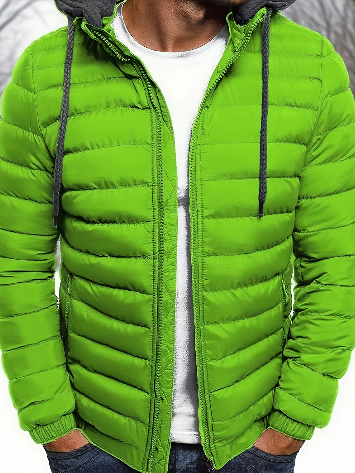 Men's Zipper Hoodie Jacket for Fall and Winter Casual Wear
