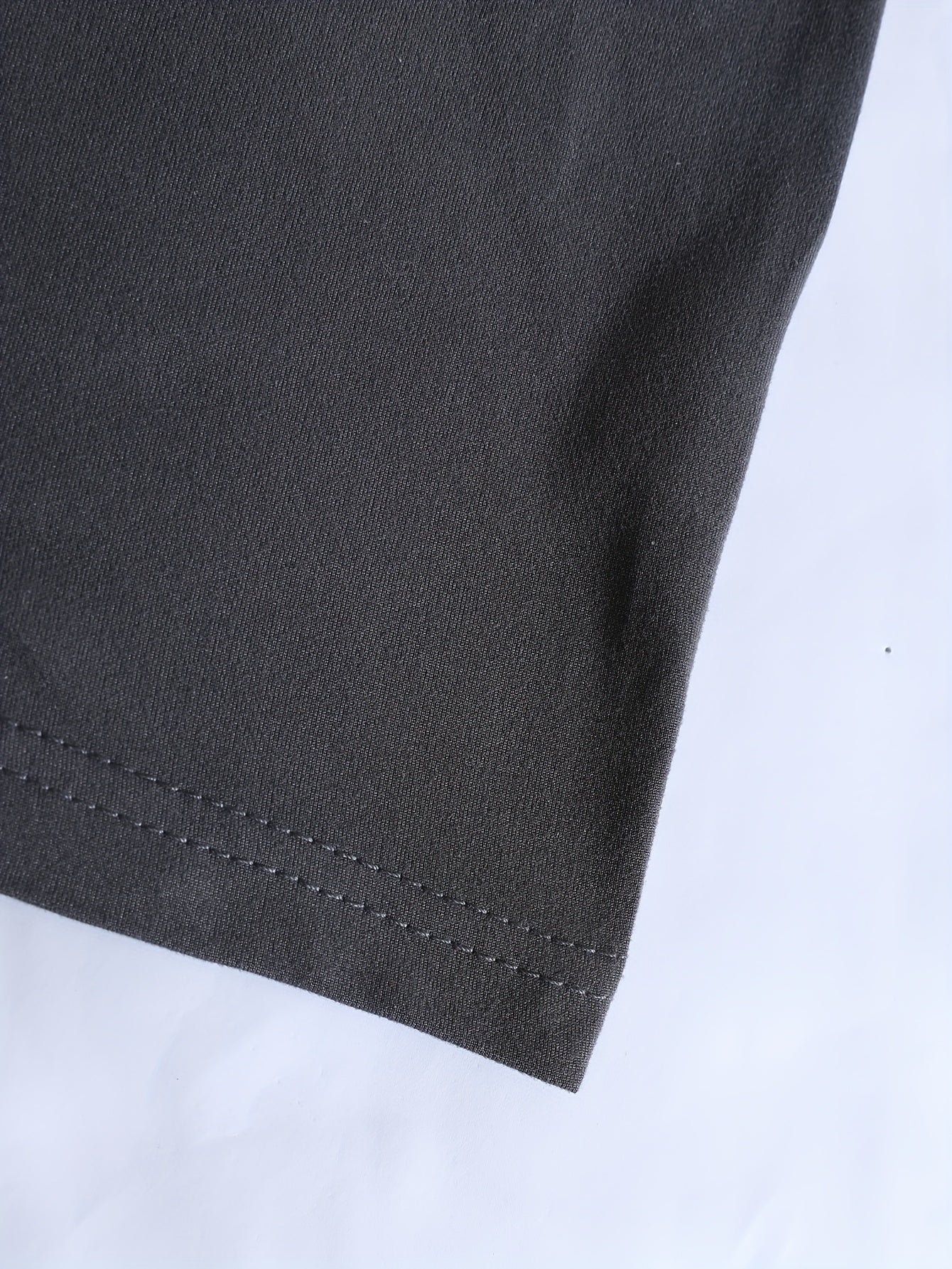 Men's Summer New Basic Solid Color Fashion Simple High-End Casual Sport Comfortable High-Neck Short-Sleeve Top - ayq