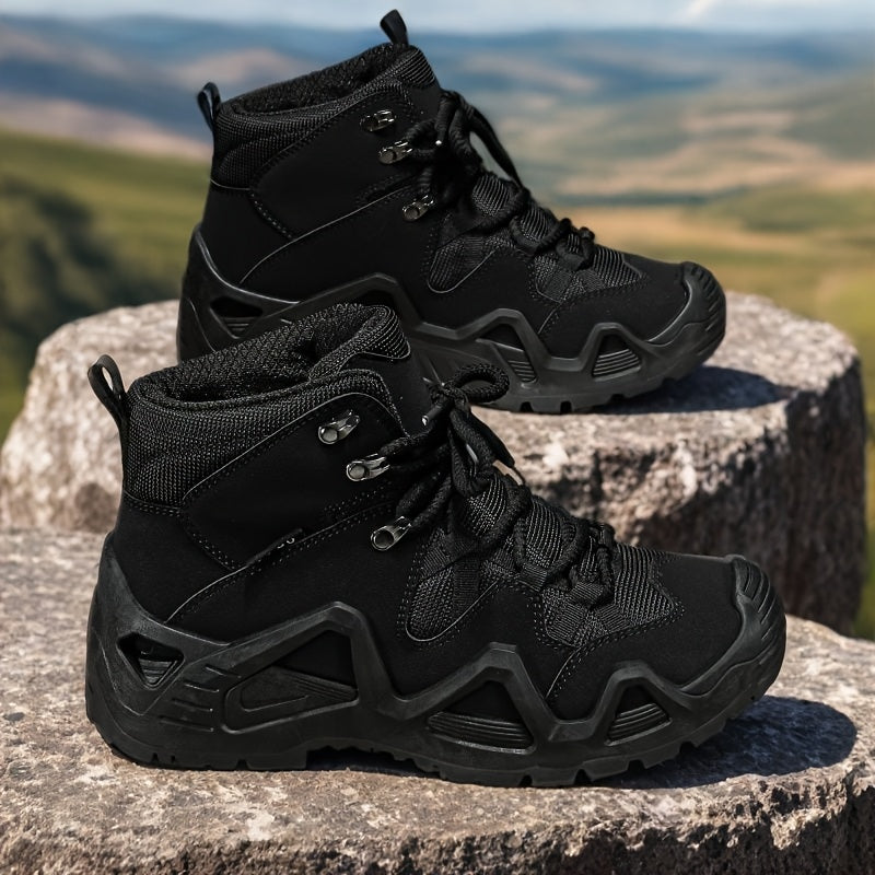 Men's All-Season Short Lace-Up Boots - Durable, Breathable Retro Style