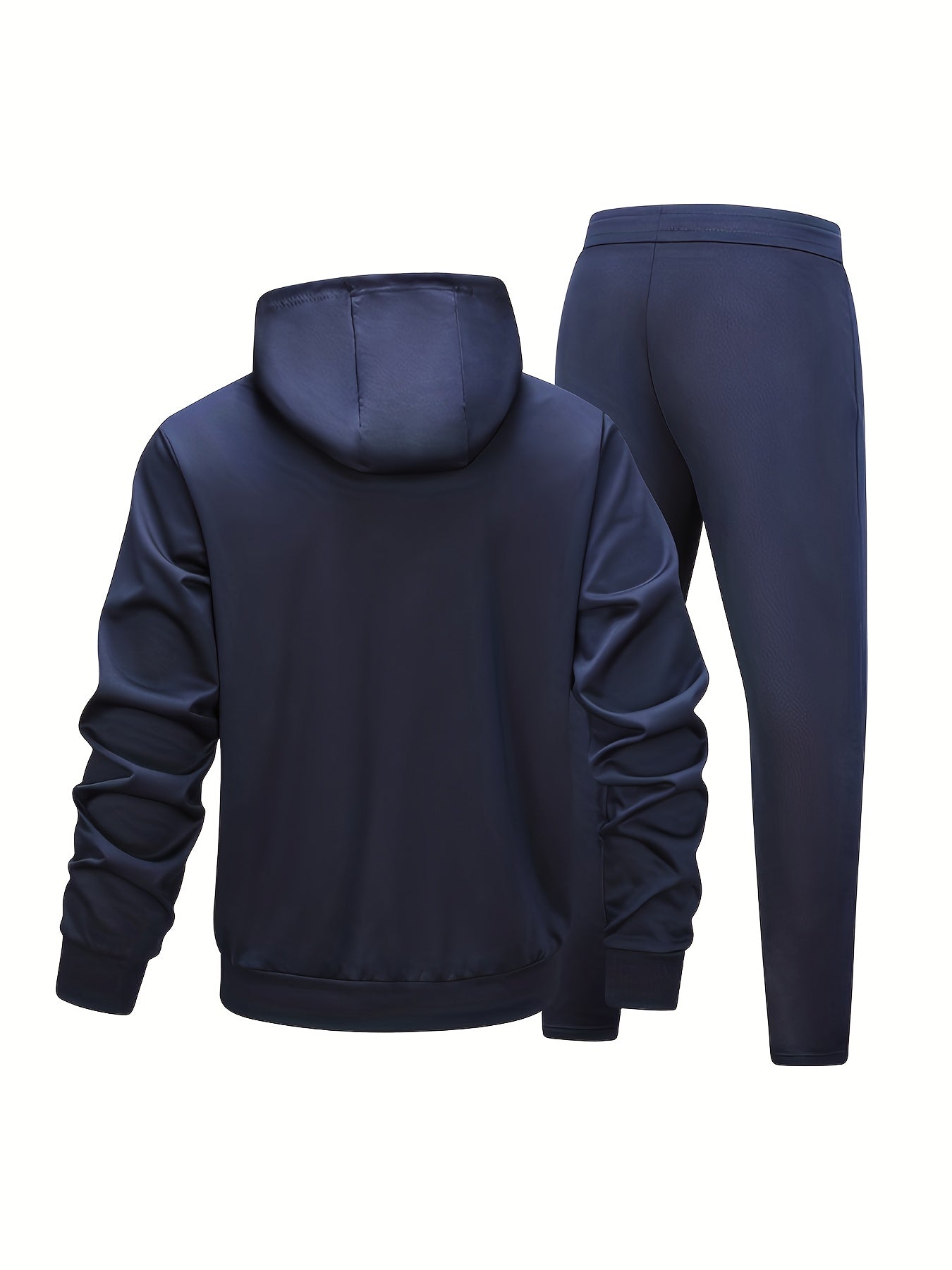 Men's Casual Sportswear Set - Polyester, Perfect T-shirt for Running and Home Leisure, Fitness Wear, Outdoor Activities, Workout Outfits, Stylish Sportswear, Comfortable Fit, Durable Construction, Two-piece Set, Active Lifest