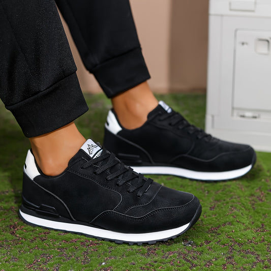 Men's Forrest Gump Sneakers, Round Toe Low-Top Casual Lace-Up Sneakers, Low Heel, Men's Fashionable Minimalist Style, Casual Adult Outdoor Sports, Shopping, Travel, All-Season Men's Sneakers - ayq