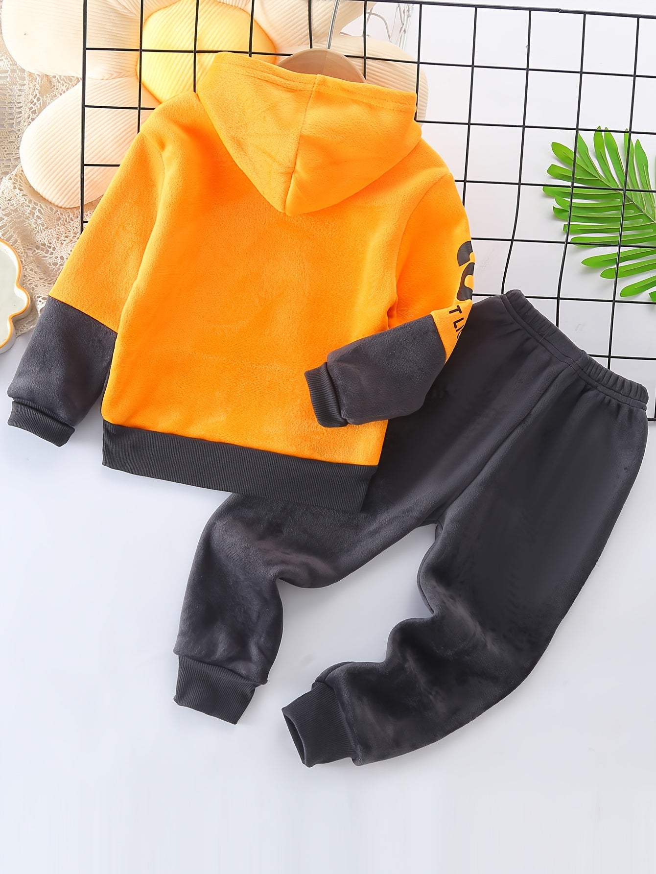 Kids Stylish Sports Outfits, Trendy Letters Print Long Sleeve Hoodie Pants Set, Baby Boy's Autumn And Winter Clothes, Outdoor Cloth