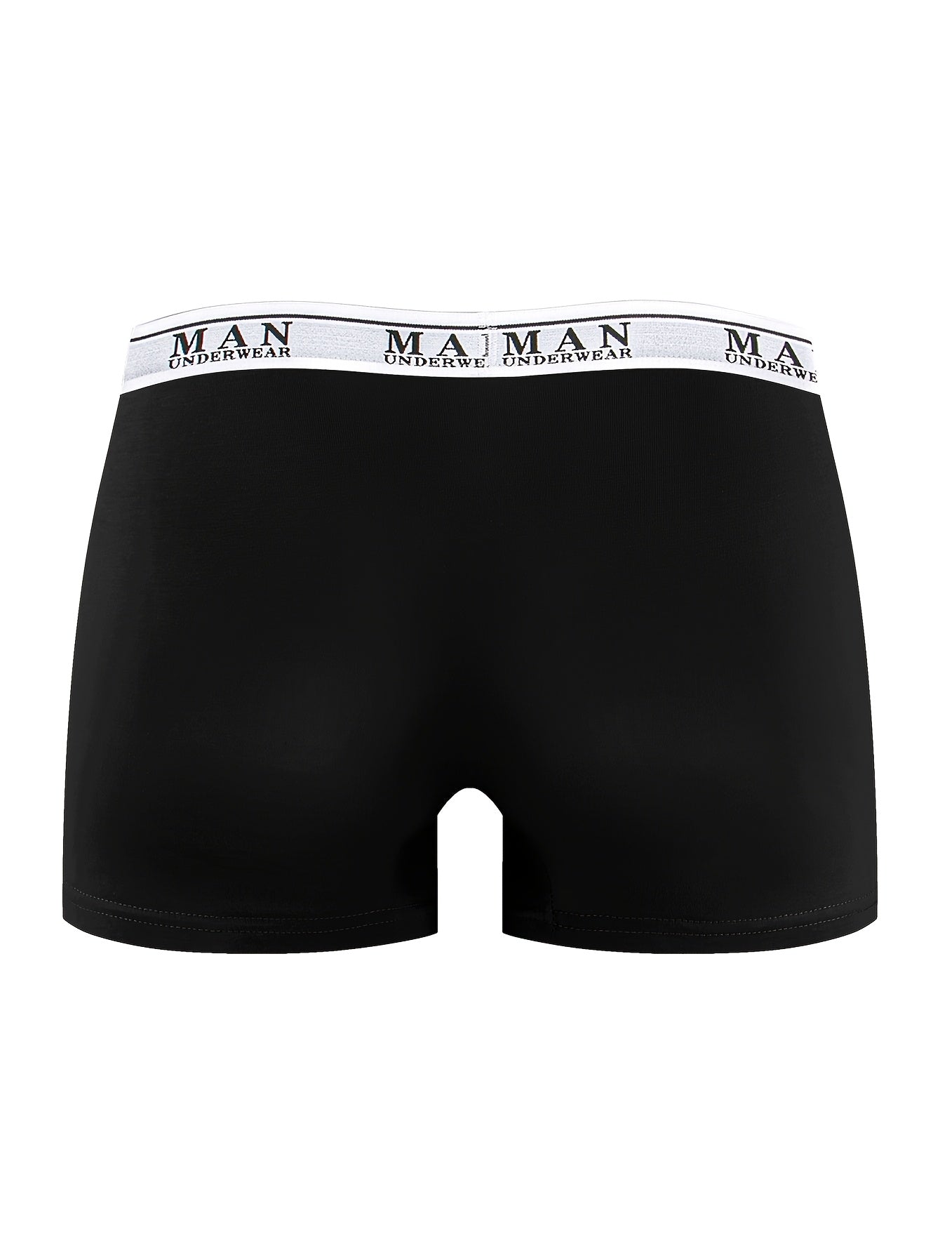Men's Casual Solid Color Stretch Quick-Dry Shortie Underwear - 5 Pack