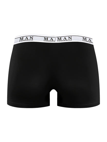 Men's Casual Solid Color Stretch Quick-Dry Shortie Underwear - 5 Pack