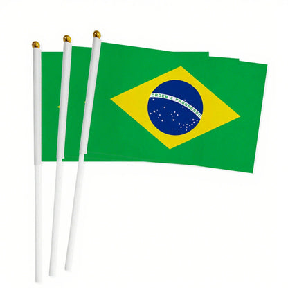 3pcs Portable Hand-Waving Flags for Sports Fans and Events