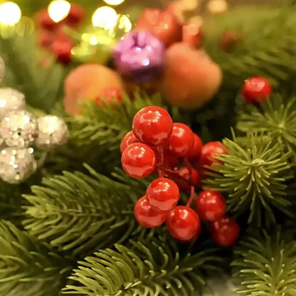 25pcs Artificial Holly Berries for Souvenir Display, 25 Mini Fake Fruit Strands for Christmas Tree Wreath DIY Crafts, New Year Use, Christmas Decorations, Faux Plants, Christmas Gift Decor Accessories, Seasonal Embellishments
