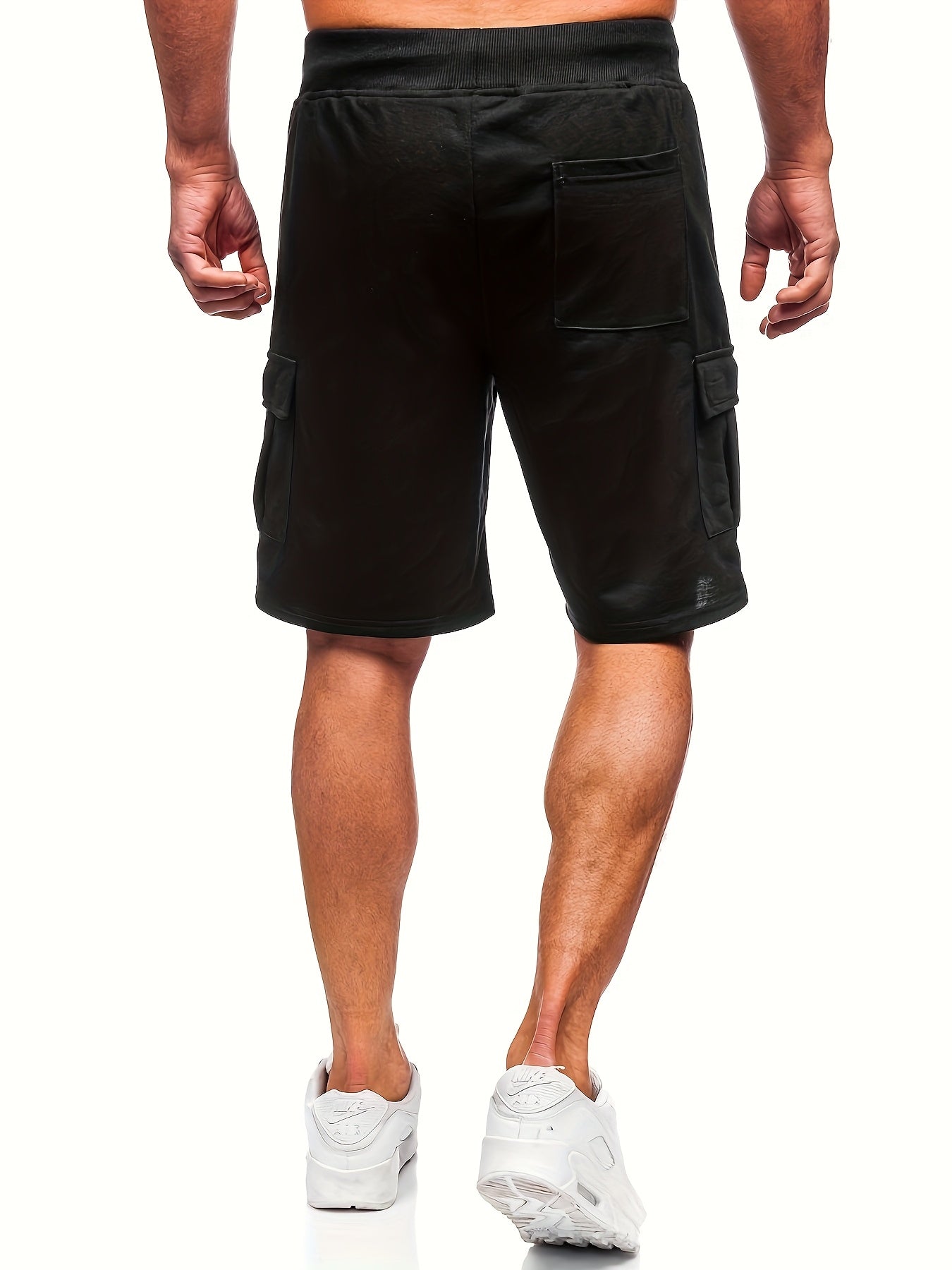 Men's Polyester Cargo Shorts with Multi-Pockets for Outdoor Sports