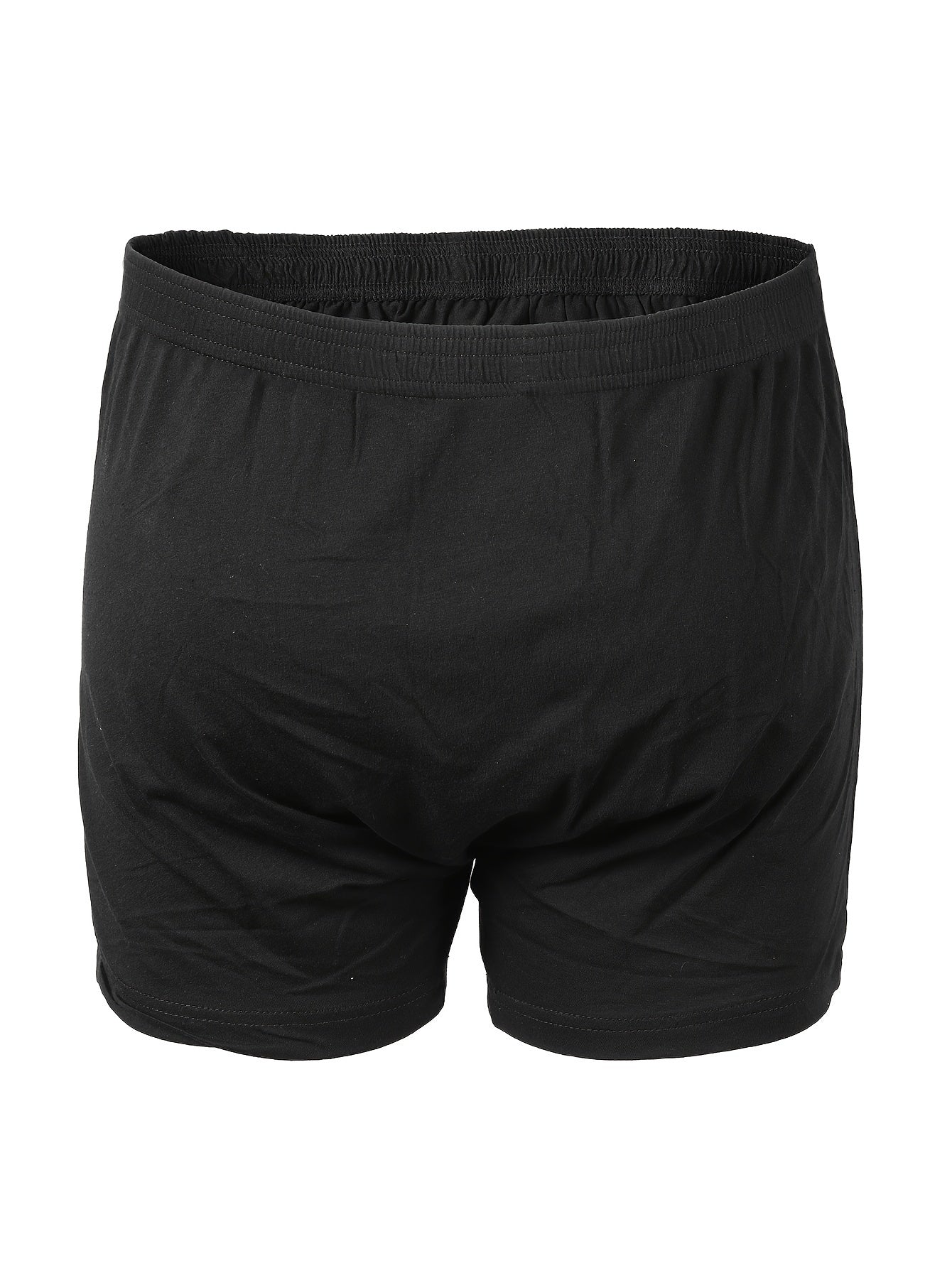 Men's High-Waist Cotton Boxer Briefs with Button Detail