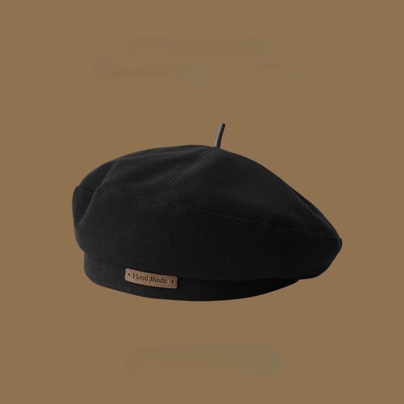 Unisex Lightweight Embroidered Beret Hat for Fall Winter