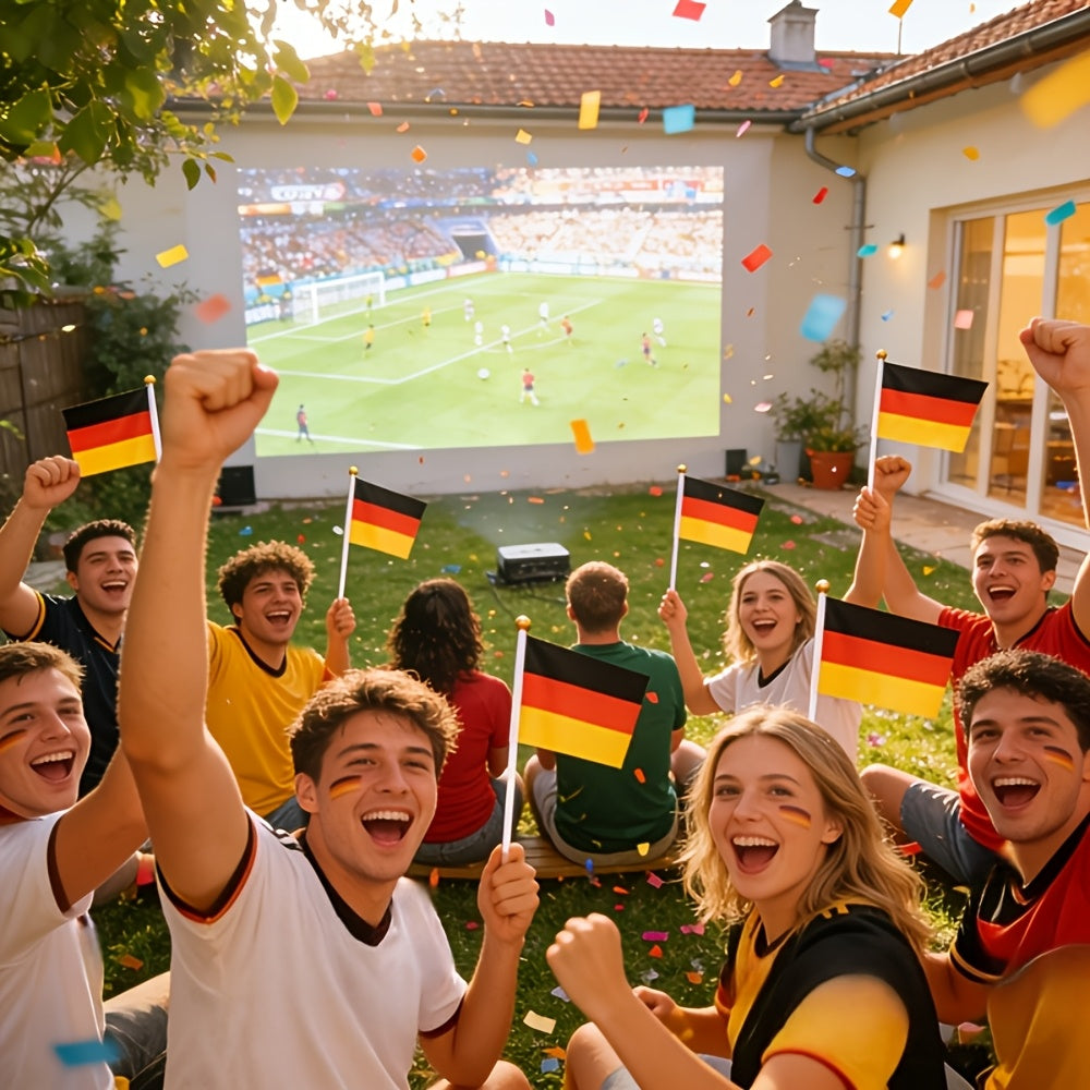 3pcs Portable Hand-Waving Flags for Sports Fans and Events