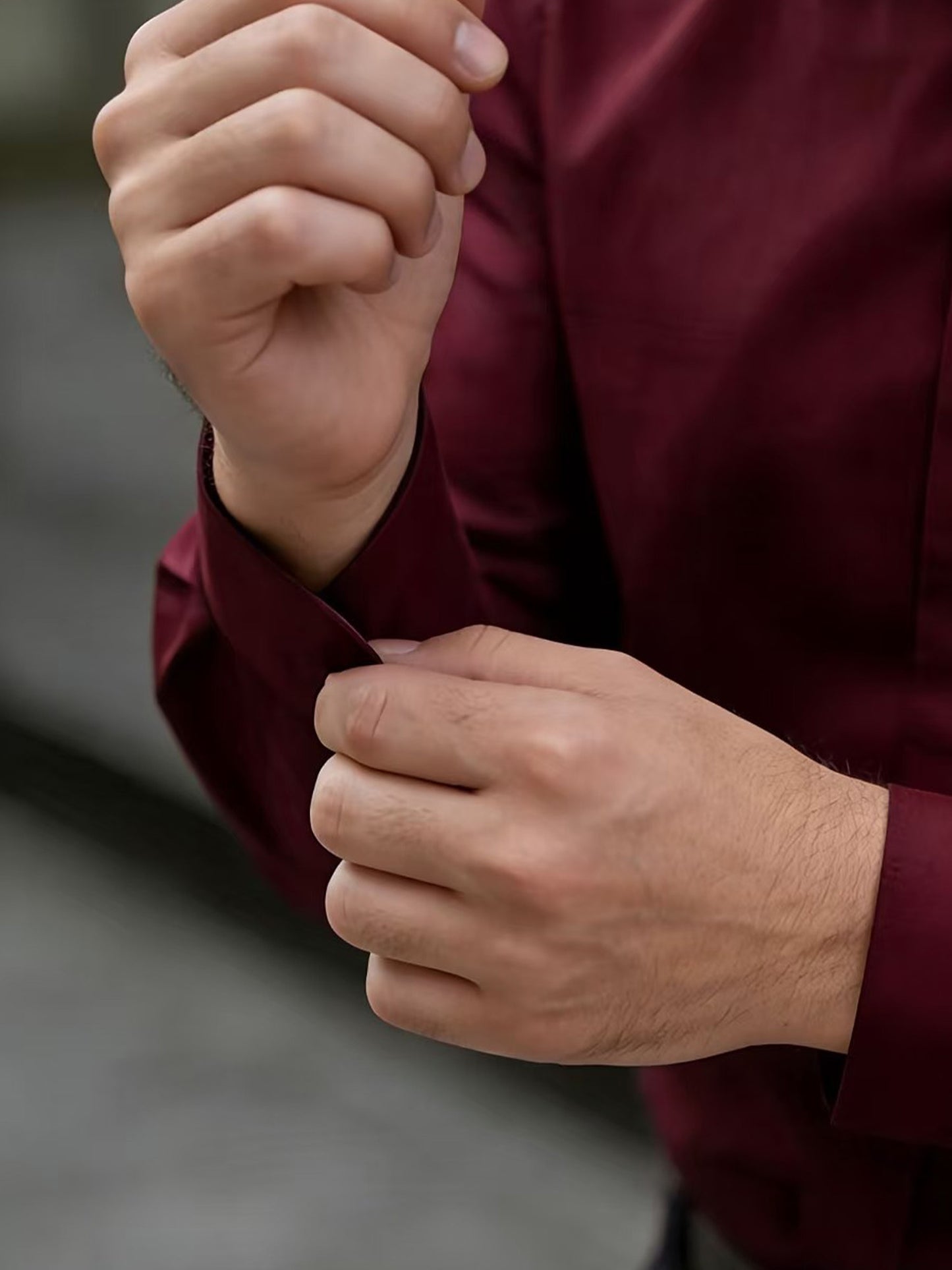 Men's Casual Long Sleeve Business Shirt for Spring and Fall