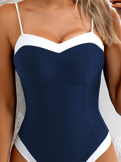 Women's One-Piece Backless Swimsuit with Ring Detail