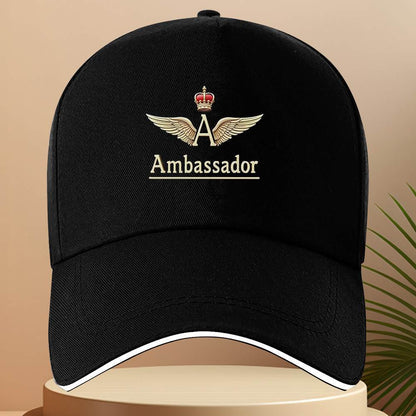 Adjustable Ambassador Emblem Baseball Cap with Crown & Wings