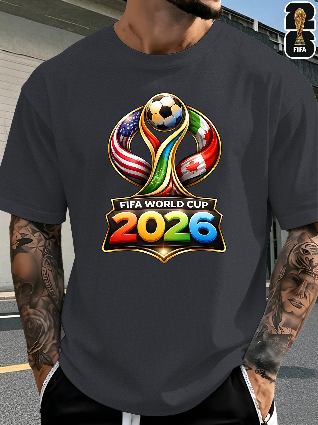 Men's FIFA 2026 World Cup Cotton Blend Casual T-Shirt
