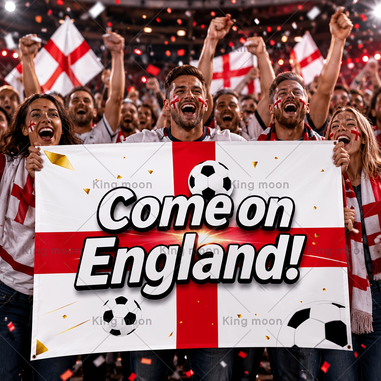 England Football Supporter Banner 150x90cm Polyester Flag