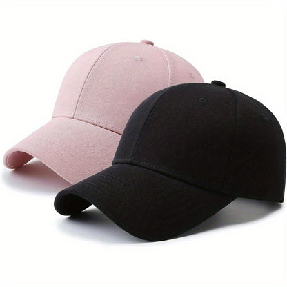 2 Pack Lightweight Baseball Caps for Men & Women - 100% Polyester Golf Dad Hats with 6-Panel Design, Breathable Unisex Casual Hats for Father’s Day, Golf, Sports & Outdoor Activities (Grey & Black), Father's Day Gift, Versa