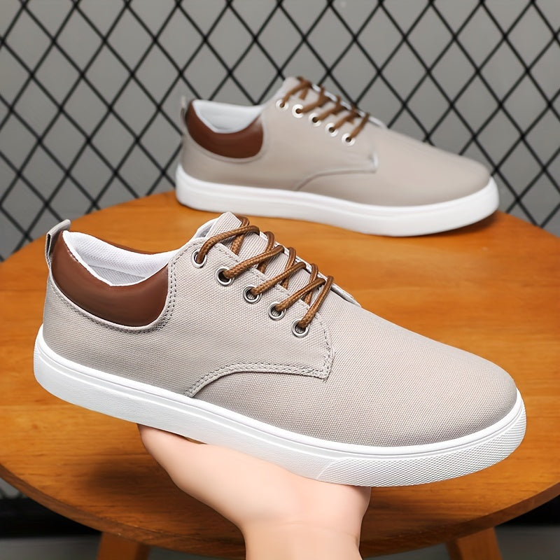Classic Canvas Skate Shoes for Men in Spring And Summer - Breathable, Non-Slip, And Durable Lace-Up Sneakers, Perfect for Everyday Casual Wear