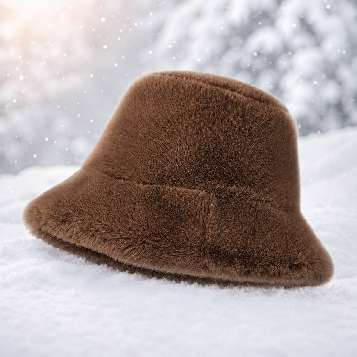 Women’s Soft Plush Bucket Hat – Warm Fall Winter Casual Hat