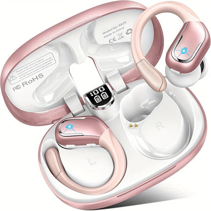 LIFEBEE New Wireless Earbuds for Running Sports, Wireless Earphones with Earhooks Pure Bass Sound, Over Ear Headphones with Dual-LED Display, Earphones Noise Cancelling Headset Built-in Microphone