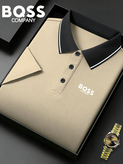 S8 Men'S Quick-Dry Polo Shirt | 4518 Stylish BQSS Design, Airy And Comfortable for Workouts, Casual Wear, And Trendy Lightweight And Sturdy Top with Short Sleeves And Button Features - ayq