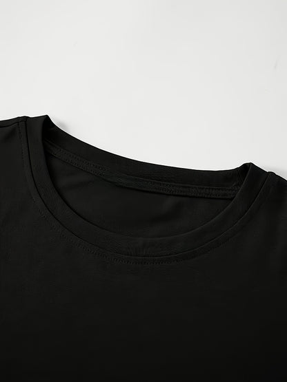 Men's Heavyweight 180gsm Cotton T-Shirt - Dark Gray Crew Neck Tee with Bold "Boston" Print, All-Season Everyday  Formal Shirt for Men - Machine Washable Luxury Casual Top, Versatile Clothing, Modern Design, Premium Fabric, S