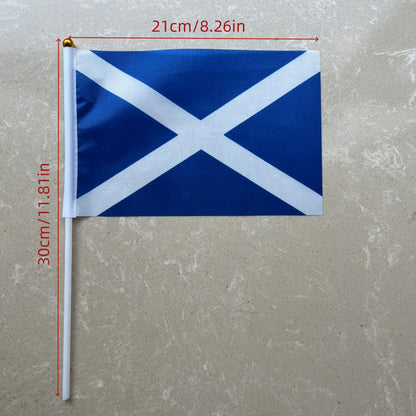 Scotland Mini Handheld Flags - Polyester Fabric with Plastic Rods