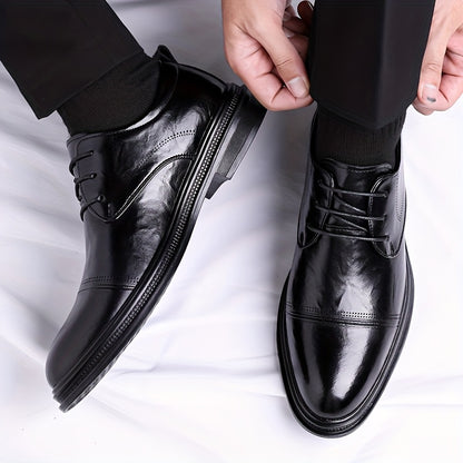 Men's Casual Business Shoes PU Upper Pointed Toe