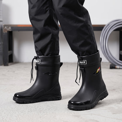 Men's Lightweight Waterproof Ankle Boots with Non-Slip Sole