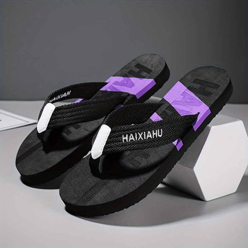 Men's Casual Color-Block Flip-Flops Lightweight and Comfortable