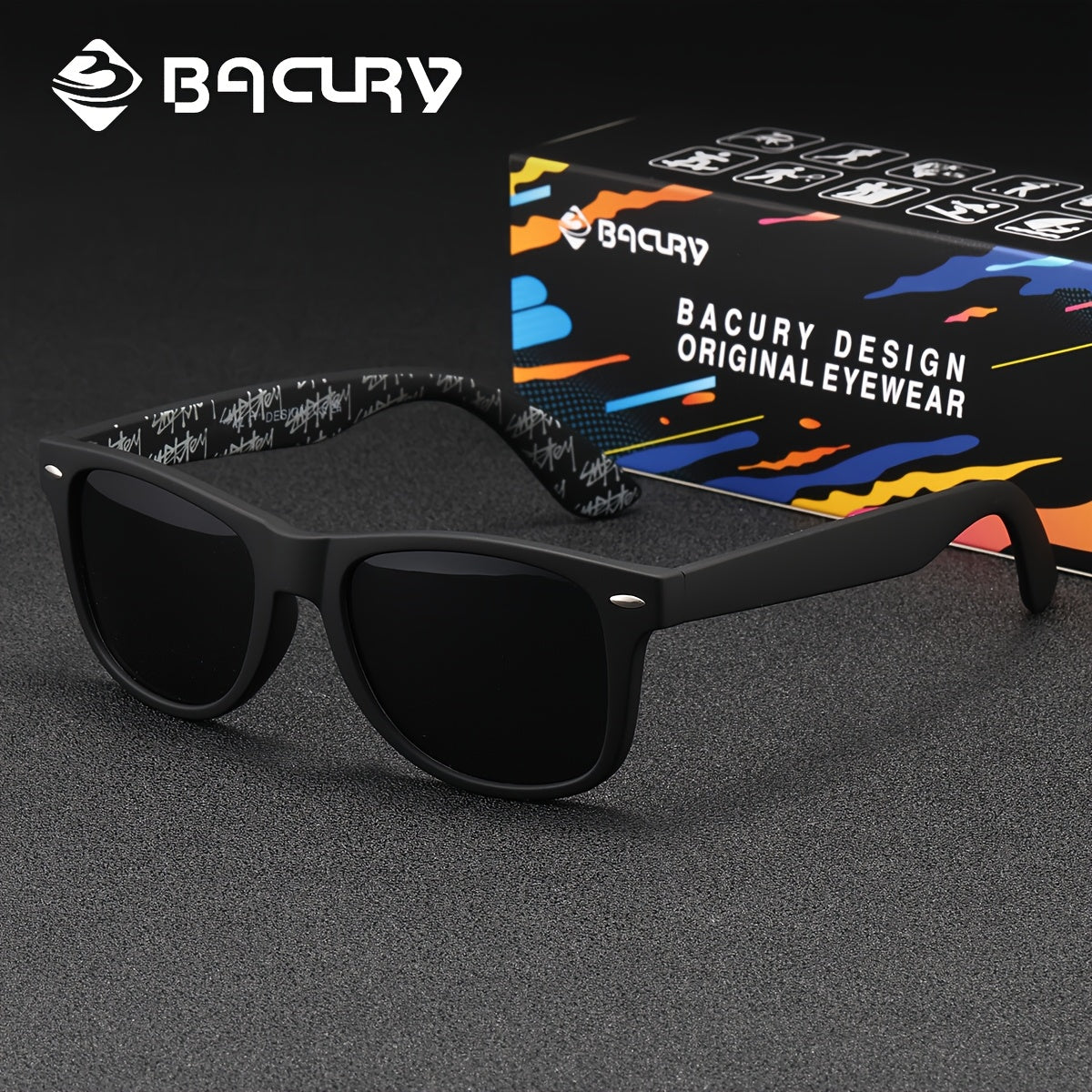 BACURY Polarized TAC Lens PC Frame Casual Unisex Sunglasses