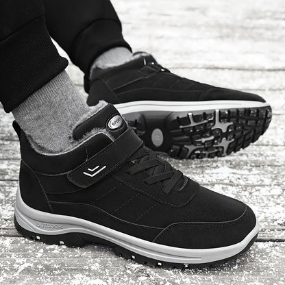 Men'S & Women'S Winter Snow Boots - Thick-Soled Ankle Boots with Non-Slip Rubber Sole & Striped Traction, PU Upper & Warm - All-Season Cold Weather Hiking, Ice Climbing Boots (unisex Sizes Available), Hiking Boots, Outdoor Fo