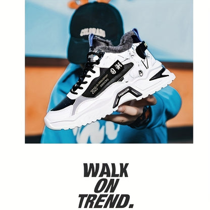 Men'S Casual Sports Shoes with Fleece for Winter