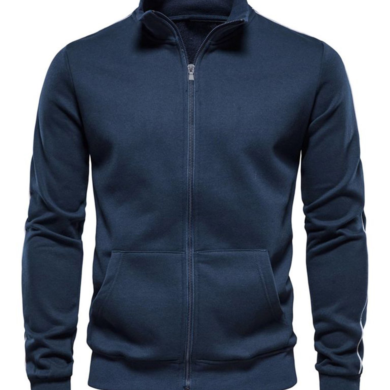 Men's Full-Zip Hooded Jacket - Thermal Zip-Up Sweater Coat, Full-Length Zipper Closure, Machine Washable Winter Outerwear for Cold Weather, Gym, Office & Everyday - Black Formal & casual Outer Jacket for Men, Winter Hoodies f