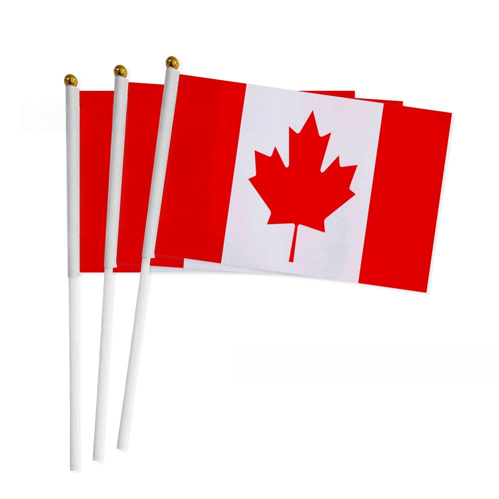 3pcs Portable Hand-Waving Flags for Sports Fans and Events