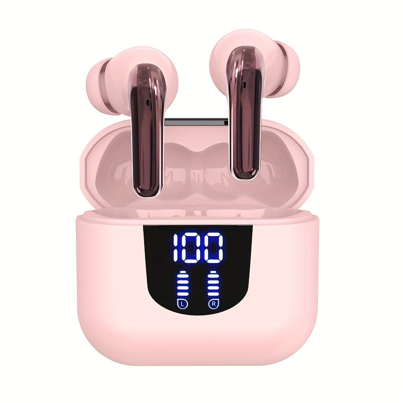 Wireless Headphones, Wireless 5.3 Earbuds, 13mm Speaker, 30H Playtime, Type-C Fast Charging Box, Stereo Wireless In-Ear Headset, Suitable for iPhone and Android In-Ear Headsets, Gaming Business Sports Headphone Mic
